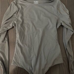 Gray Long Sleeve Women's Top